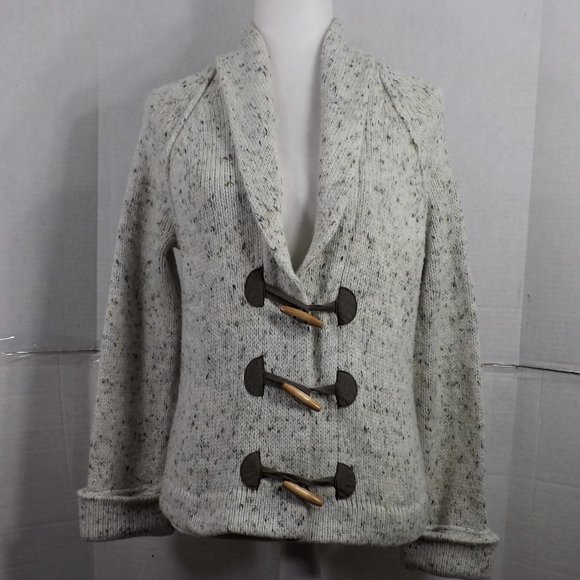 Anthropologie Sweaters - Kenji Natural Heavy Knit Lambswool Mix Cardigan M